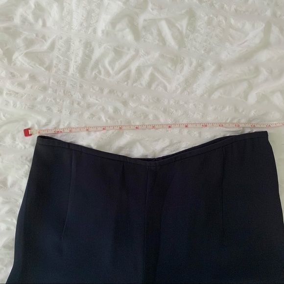Escada Navy 100% Silk Wide Leg Pants - Picture 12 of 15